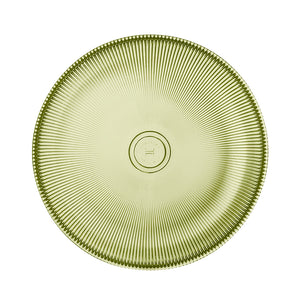 Hadeland Glassverk Siri asjett 20,5 cm i elegant grønnfarge med ikoniske riller, perfekt for frokost og servering. Settet inneholder 4 stk.