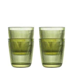 Hadeland Glassverk Siri Glass grønn 20cl 4pk - Sett med fire stilige glass i moderne grønnfarge.