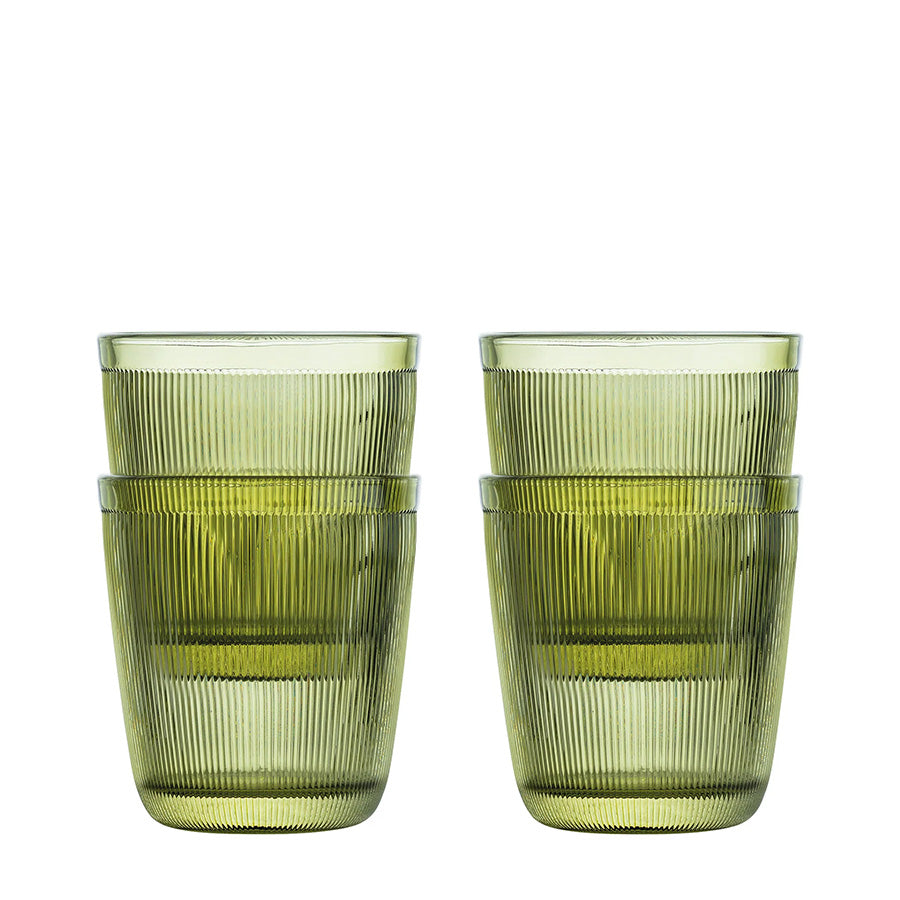 Hadeland Glassverk Siri Glass grønn 20cl 4pk - Sett med fire stilige glass i moderne grønnfarge.