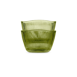 Hadeland Glassverk Siri Bolle 9,5cm, 2pk i grønn farge, stilfull og funksjonell løsning for servering av småretter.