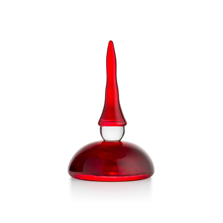 Hadeland Glassverk HG Nisse St Nikolas Far, 11,5 cm Rød, håndlaget glassfigur med høy nisselue, designet for å fange essensen av norsk juletradisjon.