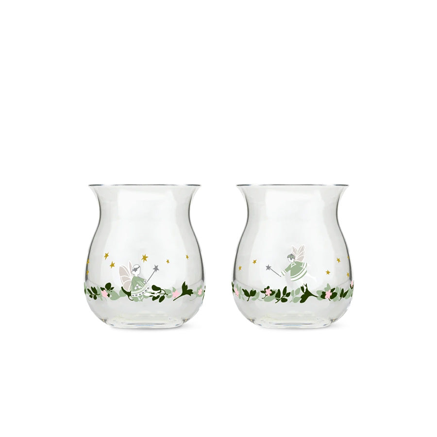 Holmegaard Christmas julelyslykt i klart glass, 2-pakning med dekorative julemotiver og plass til telys