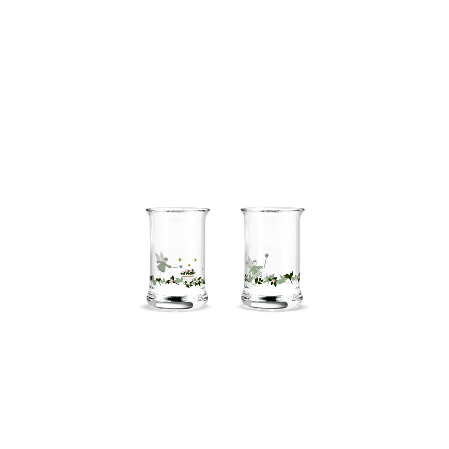 Holmegaard Christmas 2026 drammeglass 2-pakning i klart glass med dekorative julemotiver