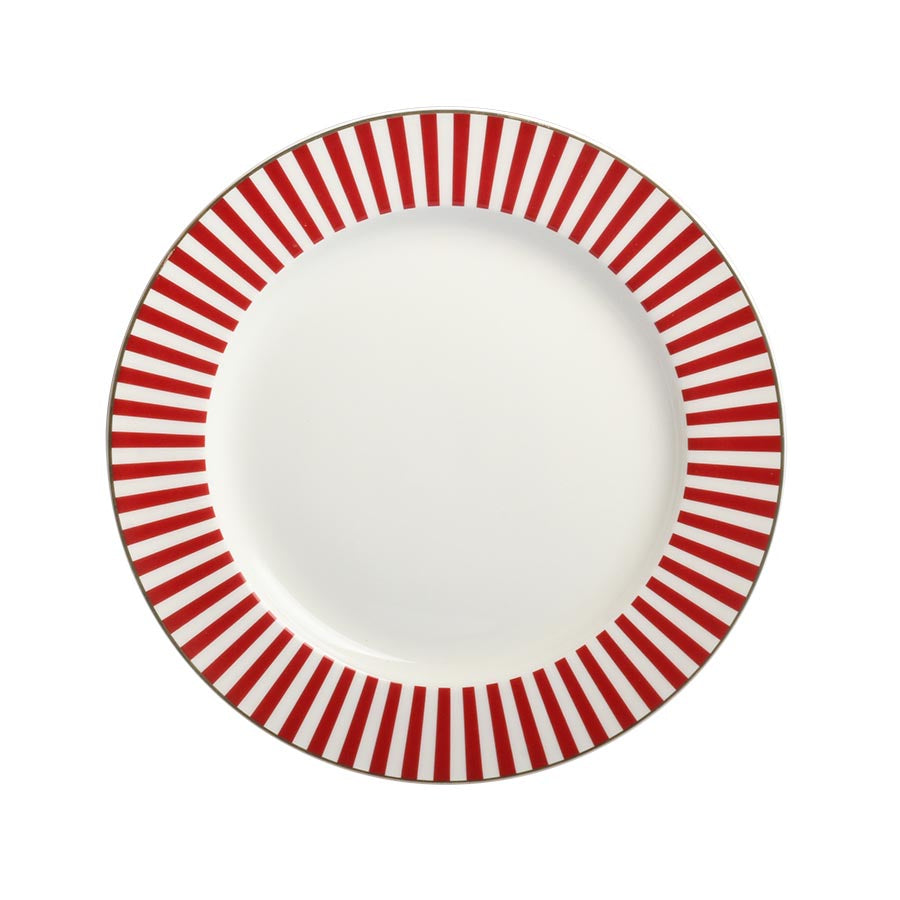 Nova Abby Tallerken 21cm Rød m/Gull dekal