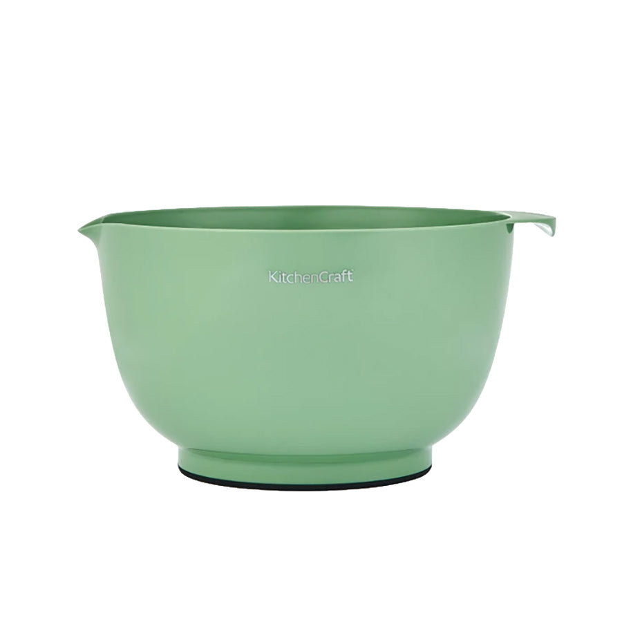 Grønn KitchenCraft-bolle med sklisikker bunn og praktisk helletut fra bollesett