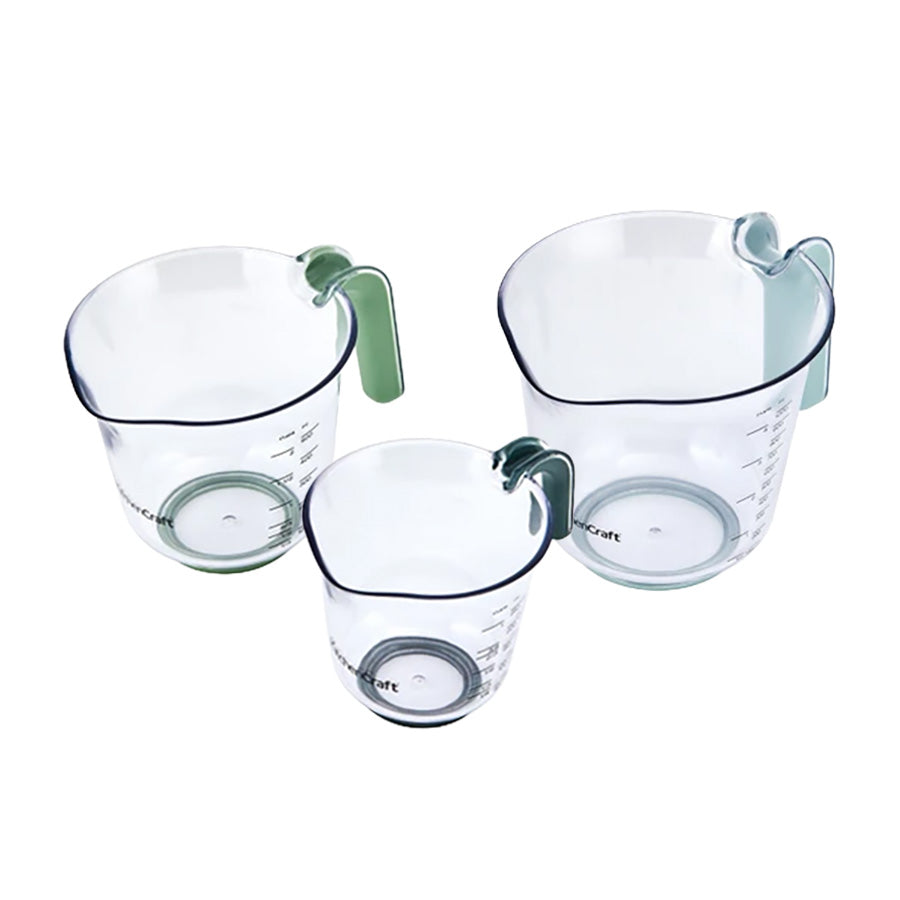KitchenCraft målebeger sett med tre størrelser: 250 ml, 500 ml og 1 liter