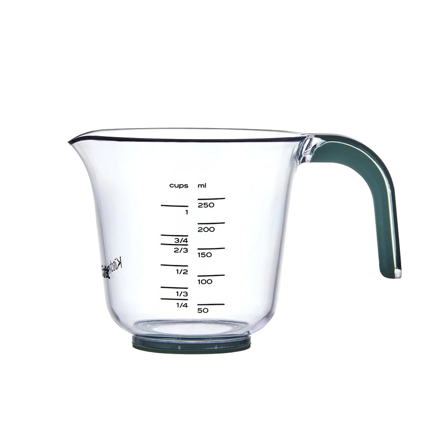 250 ml målebeger med markeringer for kopper og milliliter