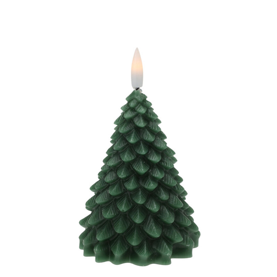 LED-lys Juletre m/Timer Grønn 11cm