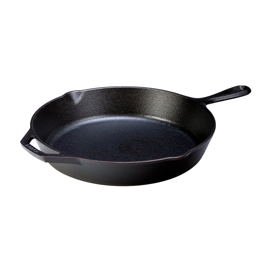 Lodge støpejernspanne på 30 cm i klassisk design, perfekt for jevn steking og tilberedning av store retter.