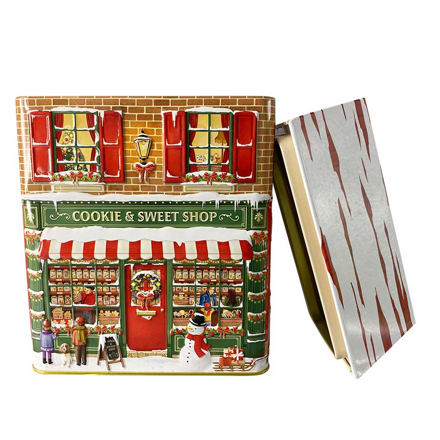 Metallboks Julehus 14x7,5x21cm