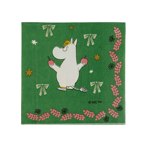 Grønn Mummi serviett 33x33 cm Kjærlighetsgave med Snorkfrøken