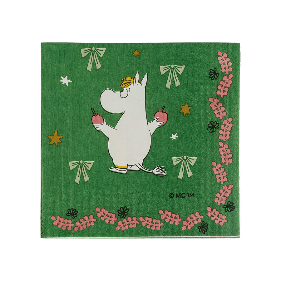 Grønn Mummi serviett 33x33 cm Kjærlighetsgave med Snorkfrøken