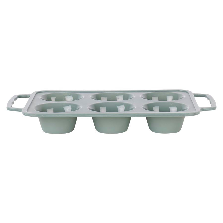 MUFFINSFORM 6/HULL SILIKON GRØNN