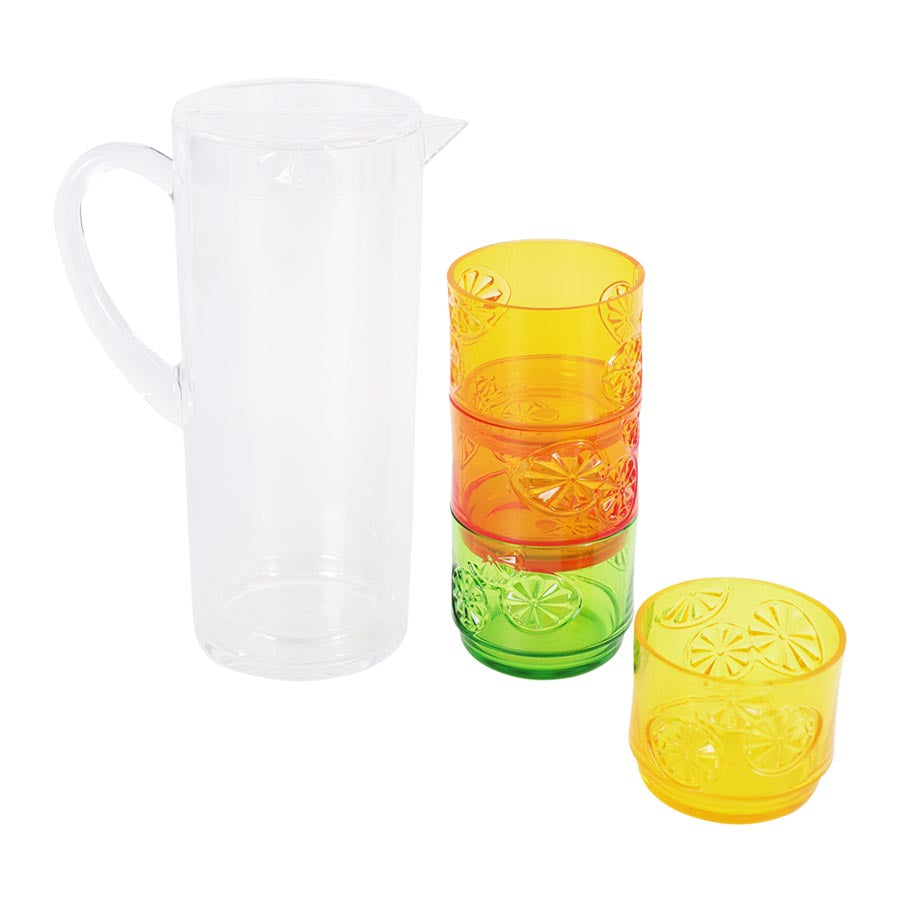 Seasons Summer Collection Mugge 2L m/ Stablebare Glass 4stk 400ml