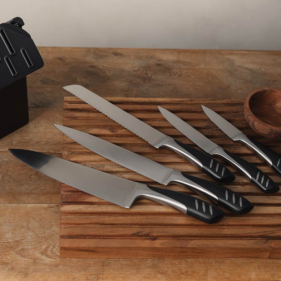 Christiania 1739 Nagasaki Knivblokk Sort m/5 Kniver