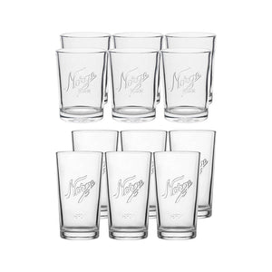 Norgesglasset Kjøkkenglass 400ml/250ml 12stk - Ikoniske norske glass i solid design for alle anledninger.