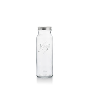 Norgesglasset Norgesglass Flaske 0,7L, elegant og praktisk glassflaske med skrukork i metall, ideell for oppbevaring av drikke.