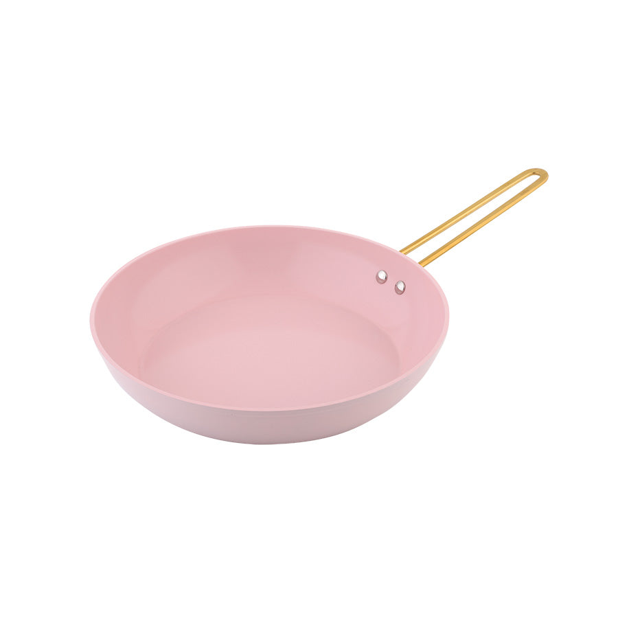 Rosa stekepanne med elegant design og keramisk belegg, 28 cm - Nova Faye.