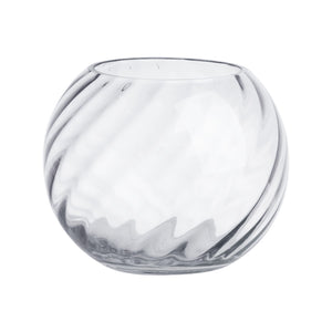 Nova Lottie vase i optisk glass, 18 cm, klar, rund og kompakt form, perfekt til blomster og borddekorasjoner.