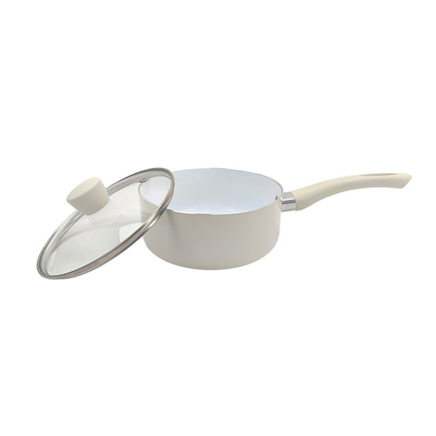 NOVA Nova Dynamic Kasserolle Keramisk Bunn 18cm Krem, viser kasserolle uten lokk, perfekt for sauser og små porsjoner.