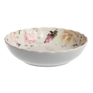 Nova Lilly Dyp Tallerken 20cm Flower, stilfull dyp tallerken med bølgete kant, flott til servering av dessert og supper, fra NOVA.