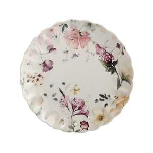 Nova Lilly Tallerken 21cm Villblomst med vakker blomsterdekorasjon, perfekt for frokost og lunsj.
