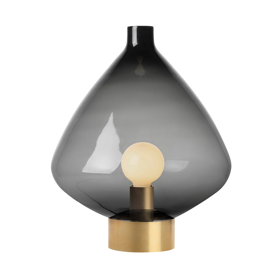 Hadeland Glassverk Arkiv Bordlampe 4218 Røkgrå