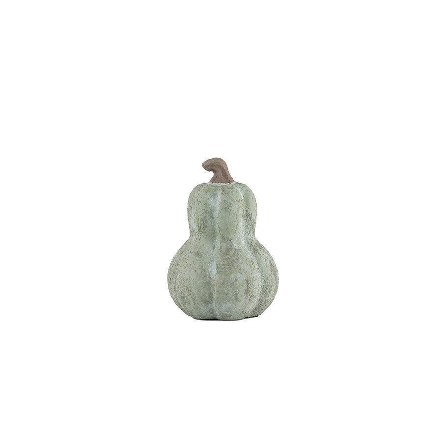Grønt keramikk gresskar fra Porsgrunds Porselænsfabrik, 12,5 x 18 cm