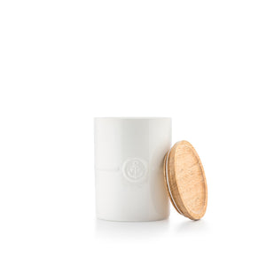 Porsgrund Porselænsfabrik Ildfast Beholder m/Trelokk 13cm Hvit - avbildet med trelokket delvis av, viser stilrent design og funksjonalitet som ildfast beholder.