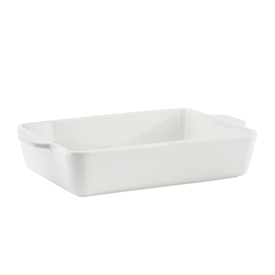 Porsgrund Porselænsfabrik Ildfast Form m/Lokk 33cm Hvit uten lokk, perfekt for lasagne og gratenger.