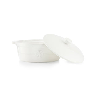 Porsgrund Porselænsfabrik Ildfast Rund Form m/Lokk 24cm Hvit - Ildfast form med lokk, perfekt for å holde maten varm under servering.