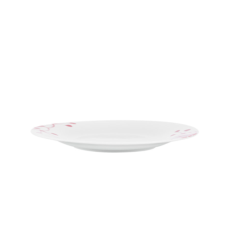 Porsgrund Porselænsfabrik Maxistrå Tallerken 22 cm Rosa, profilbilde av tallerkenen som viser den elegante formen.