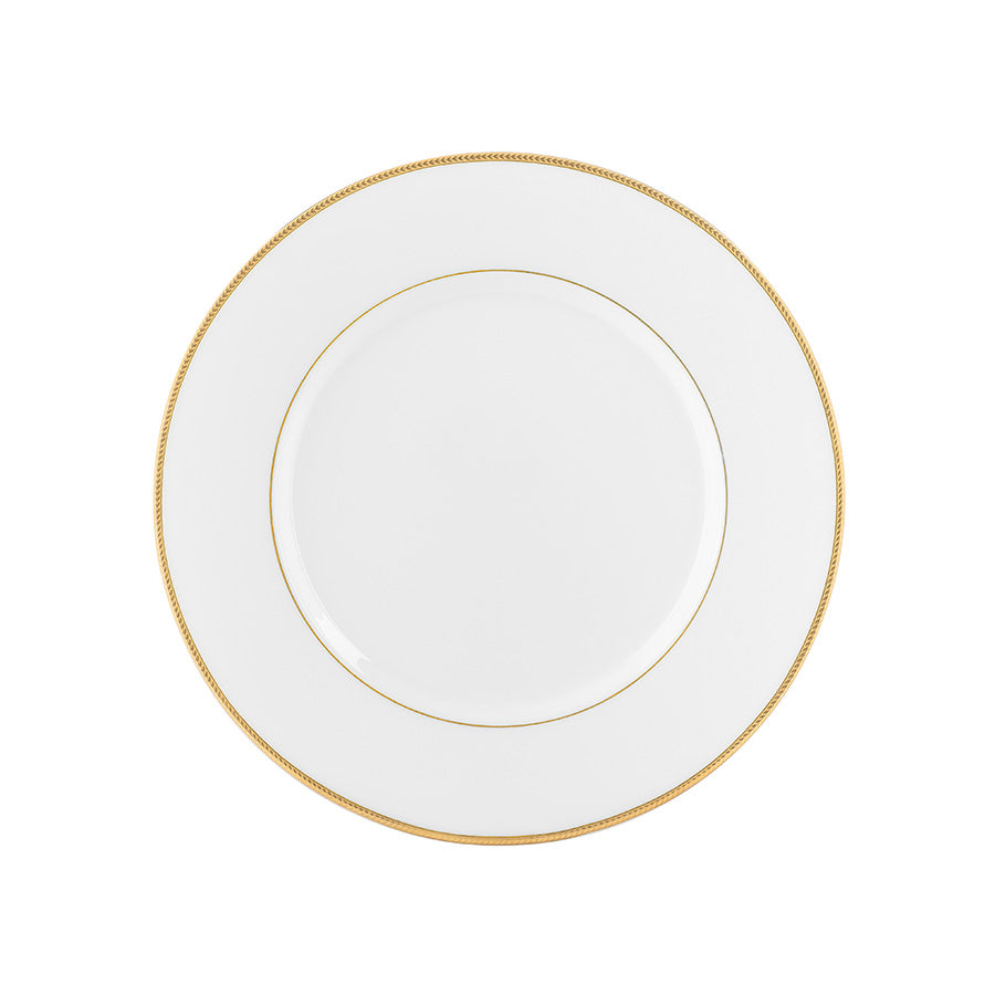 Porsgrund Porselænsfabrik Isabelle Gull Tallerken 22cm med delikat gullkant, elegant design i benporselen.