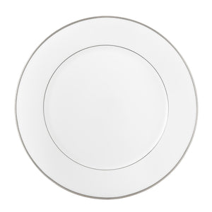 Porsgrund Porselænsfabrik Isabelle Platinum Tallerken 22 cm med smal platinakant, elegant design, perfekt for både hverdag og fest.