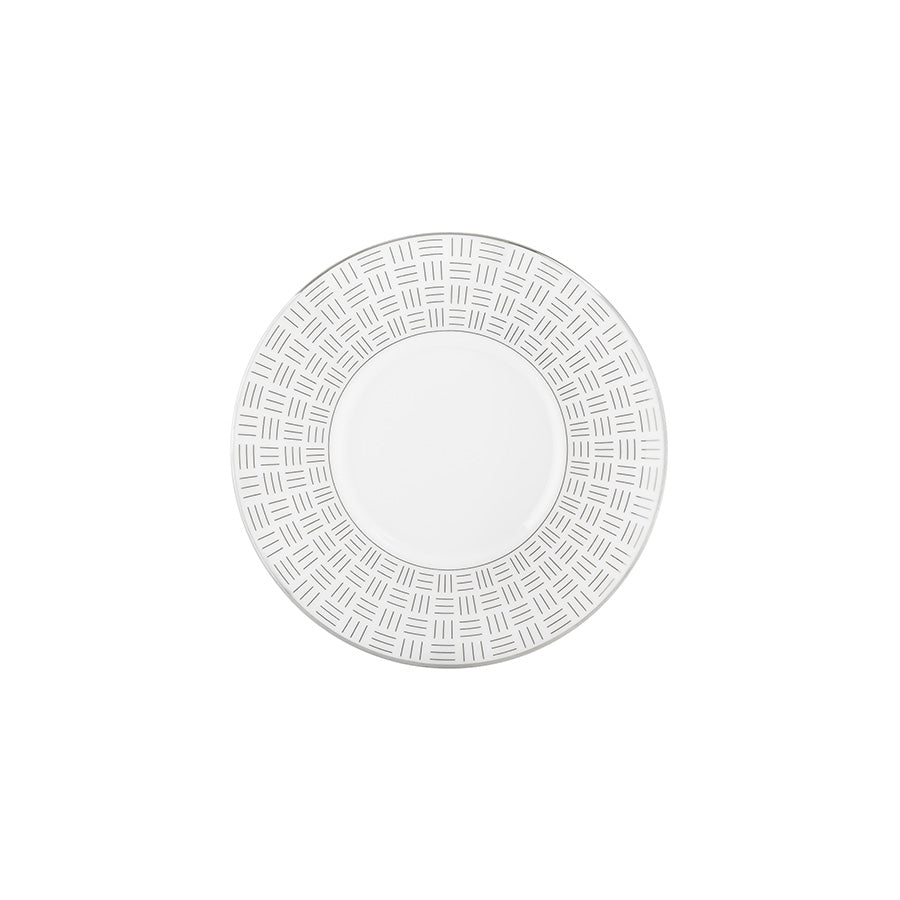 Porsgrund Porselænsfabrik Vivienne skål, stilfull skål i benporselen med moderne geometrisk platinadekor.