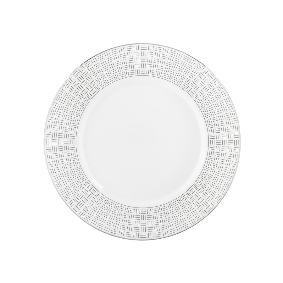 Porsgrund Porselænsfabrik Vivienne Platinum Tallerken 22cm med elegant platinadekor, perfekt for moderne borddekking.