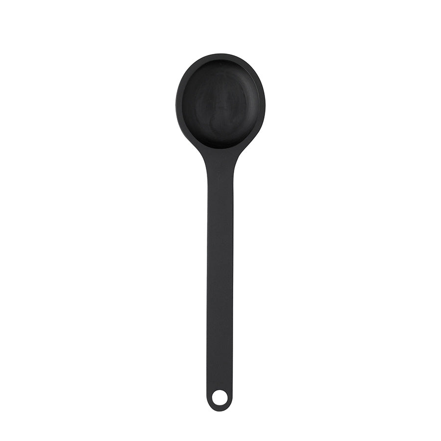 Svart RIG-TIG røreskje 26 cm, laget av slitesterkt fibermateriale, ideell for matlaging uten å ripe gryter og panner.