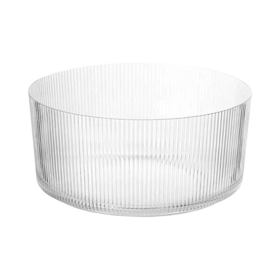 Klar salatbolle med rillemønster på 24 cm fra Seasons, perfekt til servering av salat, frukt og snacks.
