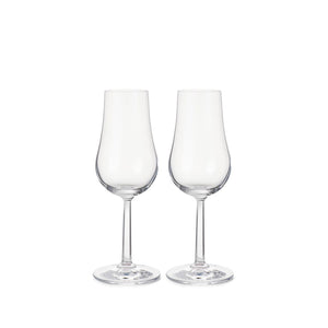ROSENDAHL – Rosendahl Grand Cru Soft Glass Brennevinsglass 2pk 24cl, tulipanformet brennevinsglass med klart glass og dekorativ fot (24 cl) – 2-pakning
