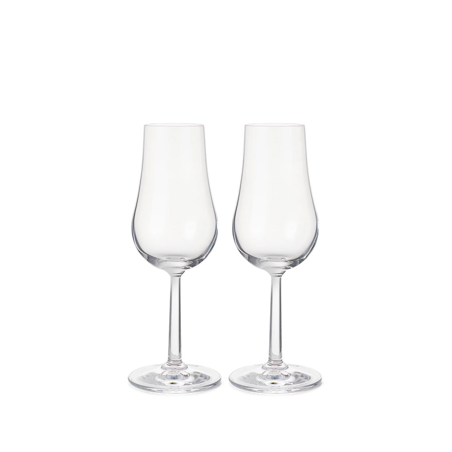 ROSENDAHL – Rosendahl Grand Cru Soft Glass Brennevinsglass 2pk 24cl, tulipanformet brennevinsglass med klart glass og dekorativ fot (24 cl) – 2-pakning