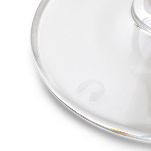 ROSENDAHL – Detaljfoto av Rosendahl Grand Cru Soft Glass Brennevinsglass 2pk 24cl, fokus på glasskanten og klar designoverflate på brennevinsglass