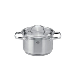Rösle gryte med lokk, en del av 7-dels grytesett, ideell for koking av suppe eller stuing.