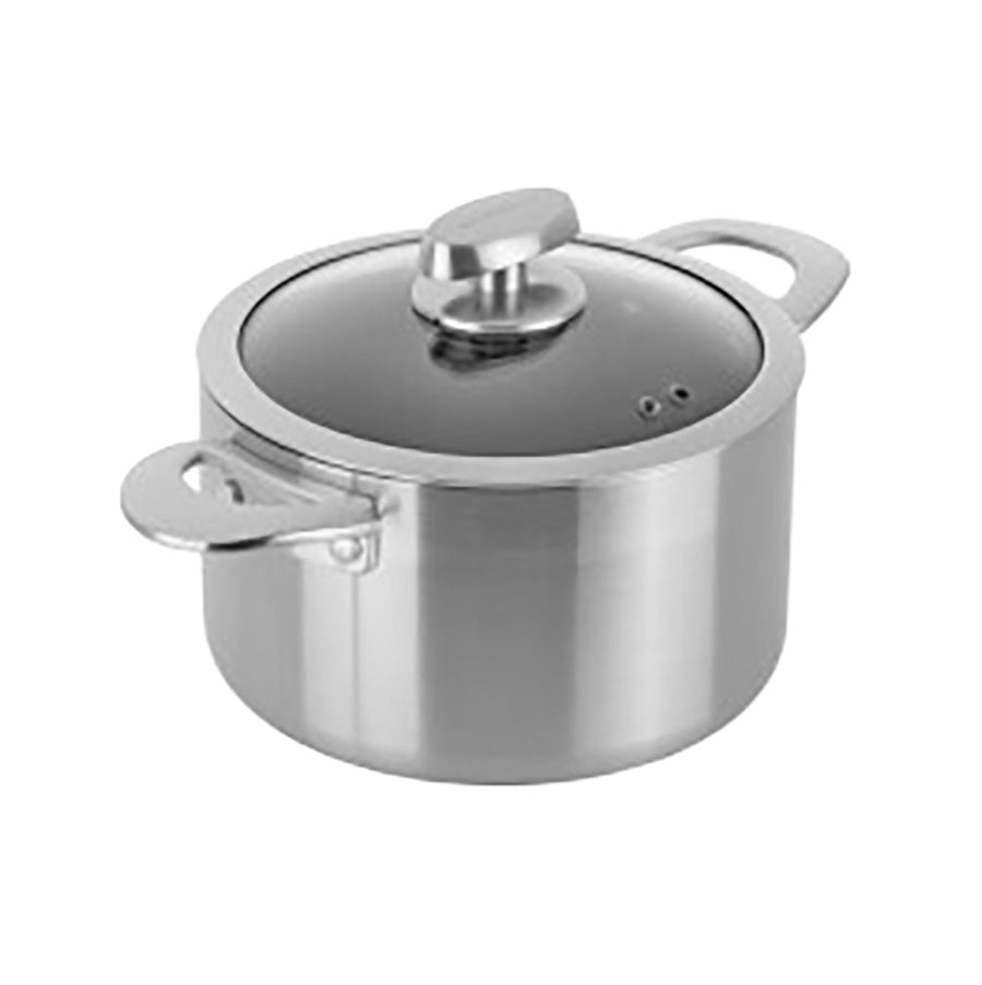 SCANPAN Nura Gryte 3,5 liter med lokk og praktiske støttehåndtak, sett fra siden
