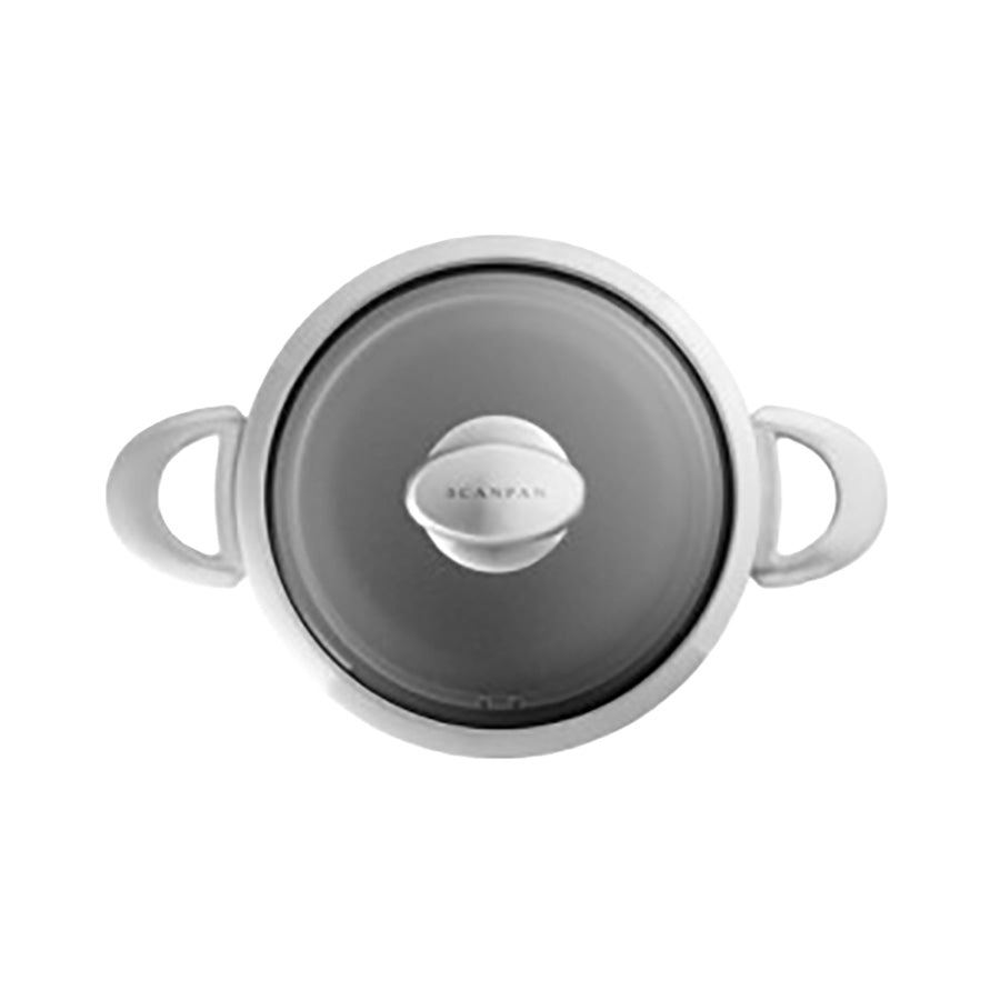 SCANPAN Nura Gryte 3,5 liter med glasslokk og to håndtak, sett ovenfra