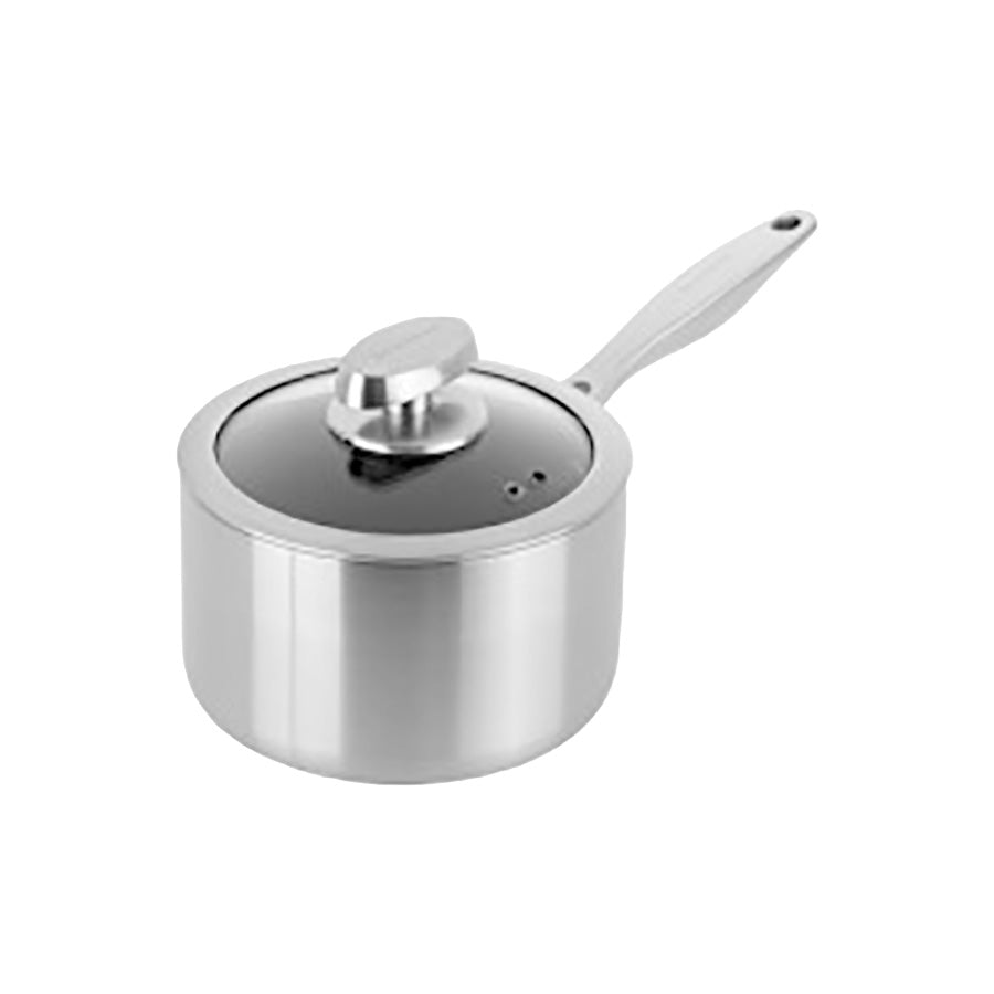 SCANPAN Nura kasserolle med lokk, PFAS-fritt non-stick-belegg og elegant stålhåndtak