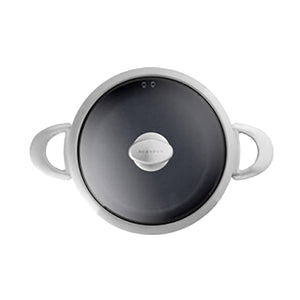 SCANPAN Nura sautegryte 3,7 liter med glasslokk og to støttehåndtak, sett ovenfra