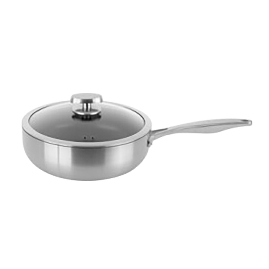 Scanpan Nura sauteuse 3,7 liter med glasslokk og langt stålhåndtak