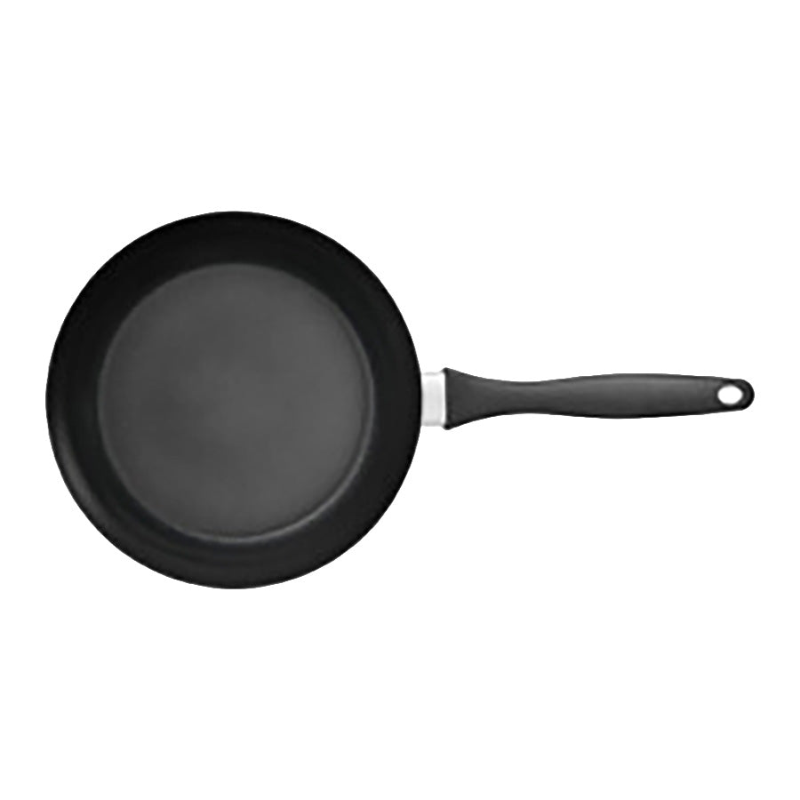 Scanpan Sava 20 cm stekepanne i svart, sett ovenfra med langt håndtak
