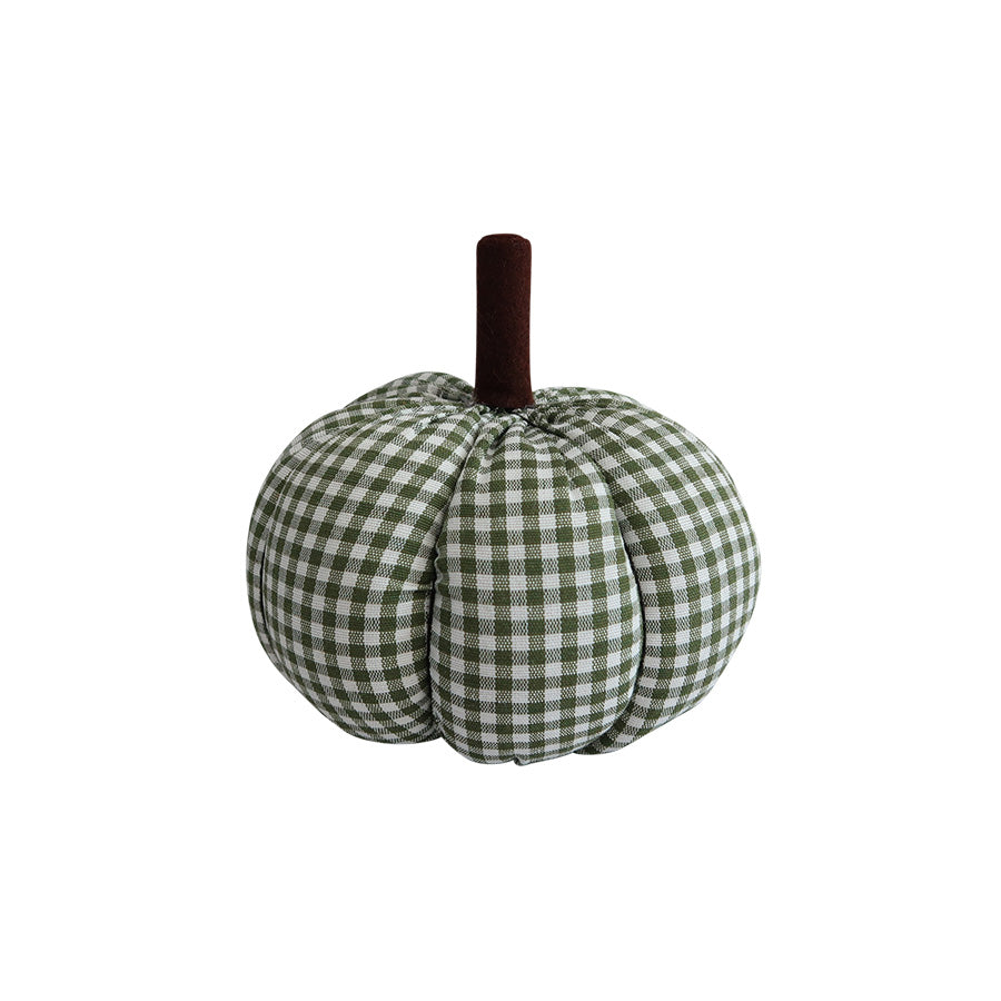 Sjarmerende grønt gresskar fra Seasons Fall Collection, produsert i rutete tekstil med mørk stilk. Perfekt høstdekorasjon for hjemmet.
