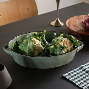 Seasons Fall Collection ildfast form oval på 38 cm med blomkål og grønnsaker, ideell for ovnsretter. Denne praktiske formen er både vakker og funksjonell.